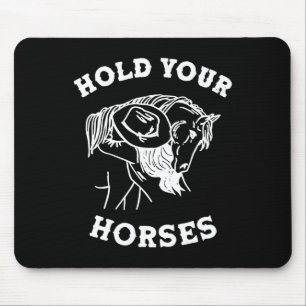 Retro Western Meisje Houd Uw Paarden Ried Muismat