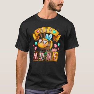 Retro Westerne bijenmijn Funny Valentijnsdag Heart T-shirt