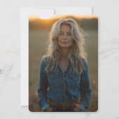 Retro Westerne Cowboy laarzen & Bubbly Vrijgezelle Kaart (Achterkant)