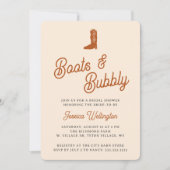 Retro Westerne Cowboy laarzen & Bubbly Vrijgezelle Kaart (Voorkant)