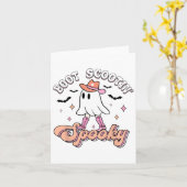 Retro Westerne Halloween Cute Ghost Funny Boot Sco Kaart (Gele Bloem)