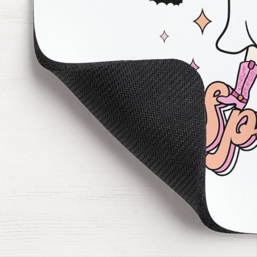 Retro Westerne Halloween Cute Ghost Funny Boot Sco Muismat (Hoek)