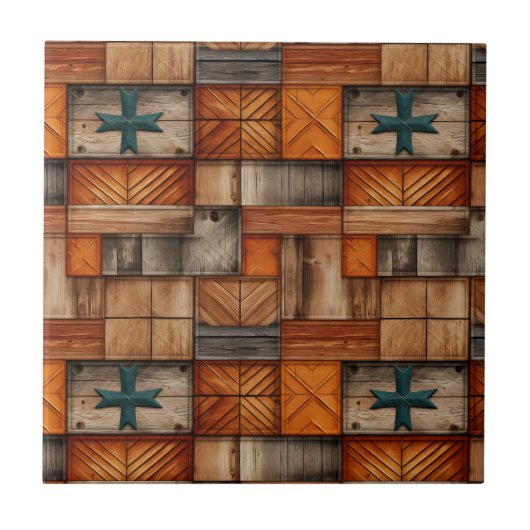 Retro Westerne keramische Tegel Tegeltje (Voorkant)