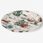 Retro Westerne Kerstman papier borden Papieren Bordje (Gekanteld)