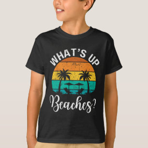 Retro Whats Up Stranden Vriend Familie Strandvakan T-shirt