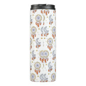 Retro Whimsical Boho Pattern Monogram Name Thermosbeker (Achterkant)