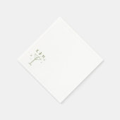 Retro Whimsical Martini Hand getekende aangepaste Servet (Hoek)