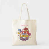 Retro Whimsical Trick or treat Halloween Tote Bag (Voorkant)