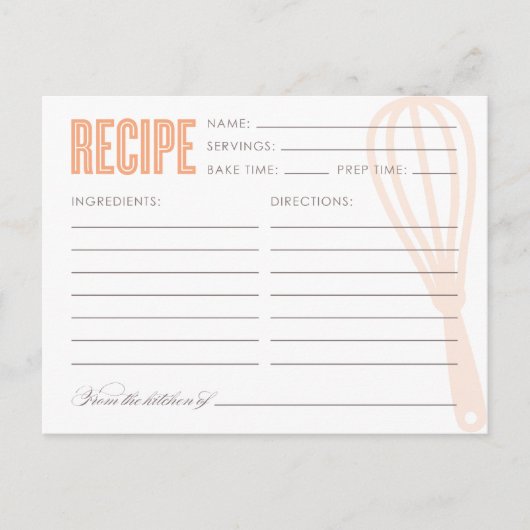RÉTRO WHISK | Cartes recettes (Devant)