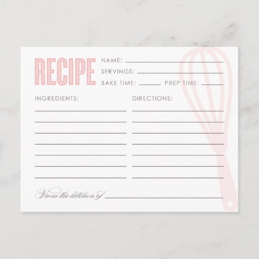 RÉTRO WHISK | Cartes recettes (Devant)