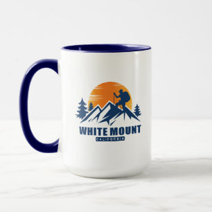 Retro White Mountain Hike T-shirt Mok