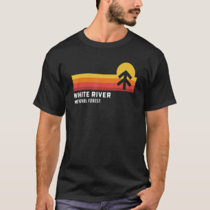 Retro White River National Forest Colorado Glenwoo T-shirt