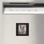 Retro Wie de FCK is Alice Funny Rabbit Magneet (Insitu (Vaatwasser))