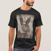 Retro Wie de FCK is Alice Funny Rabbit T-shirt (Voorkant)