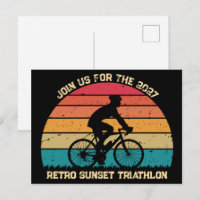 Retro Wielrennen Zonsondergang Custom Triatlon