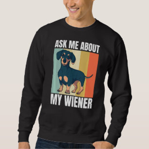 Retro Wiener Dog Graphic Dachshund Weiner Trui