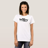 Retro Wifey Hubby Matching Groovy Personalized T-S T-shirt (Voorkant volledig)