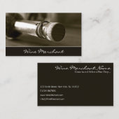 Retro,  wijnflesfoto - Visitekaartje (Voorkant / Achterkant)