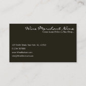 Retro,  wijnflesfoto - Visitekaartje (Achterkant)