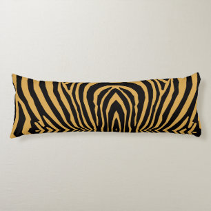 RETRO WILD ANIMAL PRINT PATROON GOUD ZWART GESTREE LICHAAMSKUSSEN