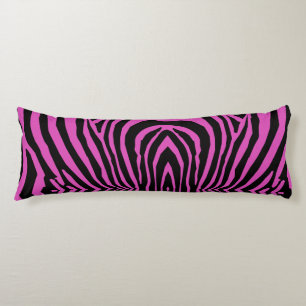 RETRO WILD ANIMAL PRINT PATROON ROZE ZWART GESTREE LICHAAMSKUSSEN