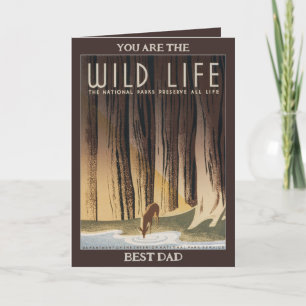  Retro Wild Life Outdoor Dad Vaderdag Kaart