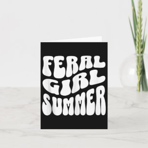 retro wild meisje zomer groovy mam tante vrouwen t kaart