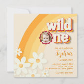 Retro "Wild One" Première Invitation photo d'anniv (Devant)