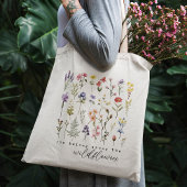 Retro Wildbloemen Bloemen Tote Bag