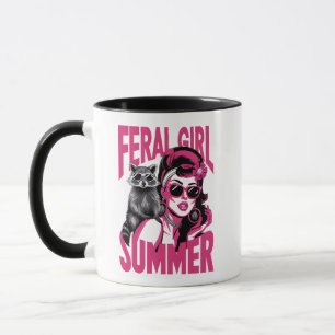 Retro Wilde Meisje Zomer Opossum Grappige Wasbeer  Mok