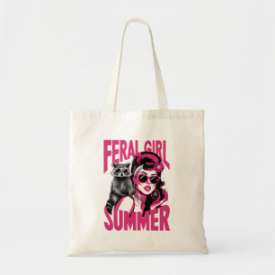 Retro Wilde Meisje Zomer Opossum Grappige Wasbeer Tote Bag