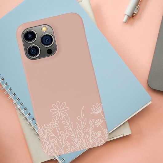 Retro Wildflower Blush Roze Case-Mate iPhone Case