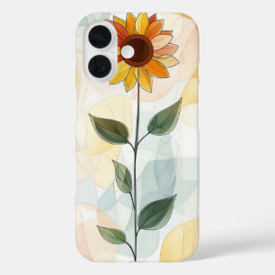 Retro Wildflower Stalk iPhone 16 Hoesje