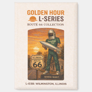 Retro Wilmington Illinois Route 66 Landmark Kunst Magneet