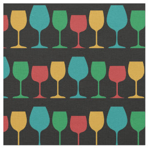Retro Wine Glass Cute Mod Stof