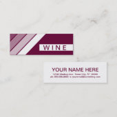 retro WINE Mini Visitekaartje (Voorkant / Achterkant)