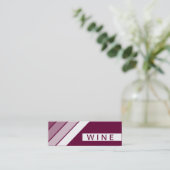 retro WINE Mini Visitekaartje (Staand voorkant)