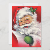 Retro Winking Sinterklaas Aangepaste Kerstmis Kaart (Voorkant)