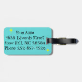  Retro Winter Ski Resort Bagagelabel (Achterkant horizontaal)