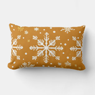 Retro Winter Sneeuwvlok Patroon Kussen