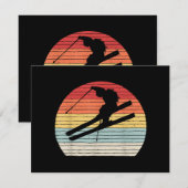  Retro Wintersport Skiën Bedankkaart (Voorkant / Achterkant)