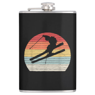 Retro Wintersport Skiën Heupfles