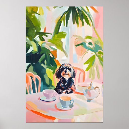 Retro Wirehaired Pointing Griffon Poster (Devant)