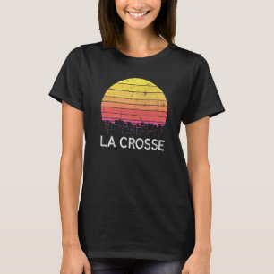 Retro Wisconsin La Crosse Skyline Urban Bu T-shirt