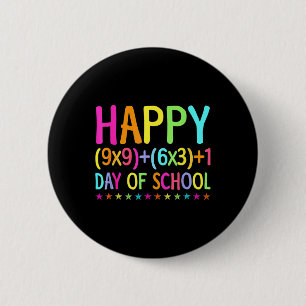 Retro Wiskunde Formule 100 dagen schoolleraar jong Ronde Button 5,7 Cm