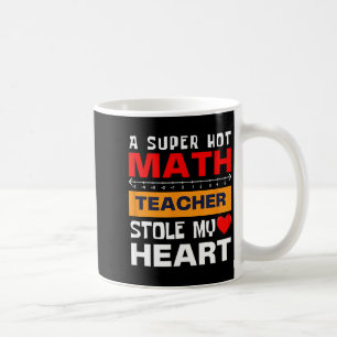 Retro wiskunde spreuk super hete leraar hart humor koffiemok