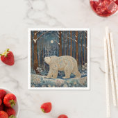 Retro wit beer boho winterbos servet (Insitu)