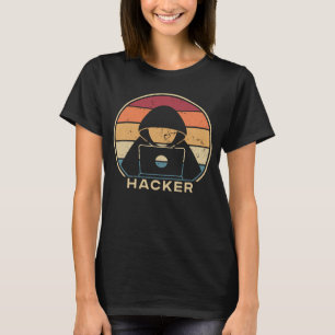 Retro Wit Pet Zwart Pet Ethische Hacker T-shirt