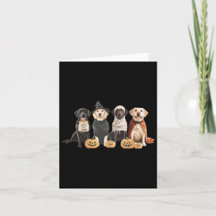 Retro Witch Labrador Retriever Halloween Labrador Kaart