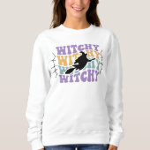 Retro  Witchy Heks Halloween Sweatshirt (Voorkant)